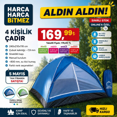 4 KİŞİLİK CADIR